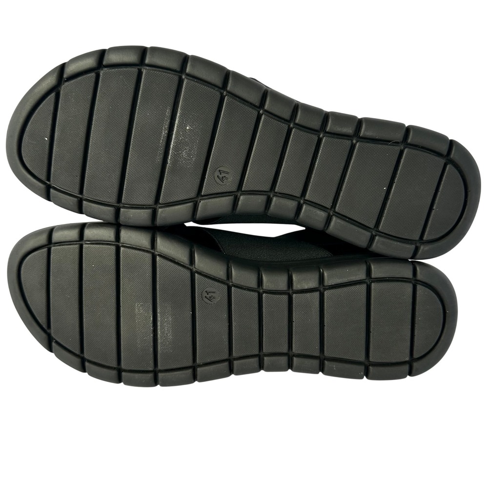 Rapisardi Ron White Black Elastic Cross Strap Wedge Sandals Made in Italy EU 41 - Picture 7 of 13